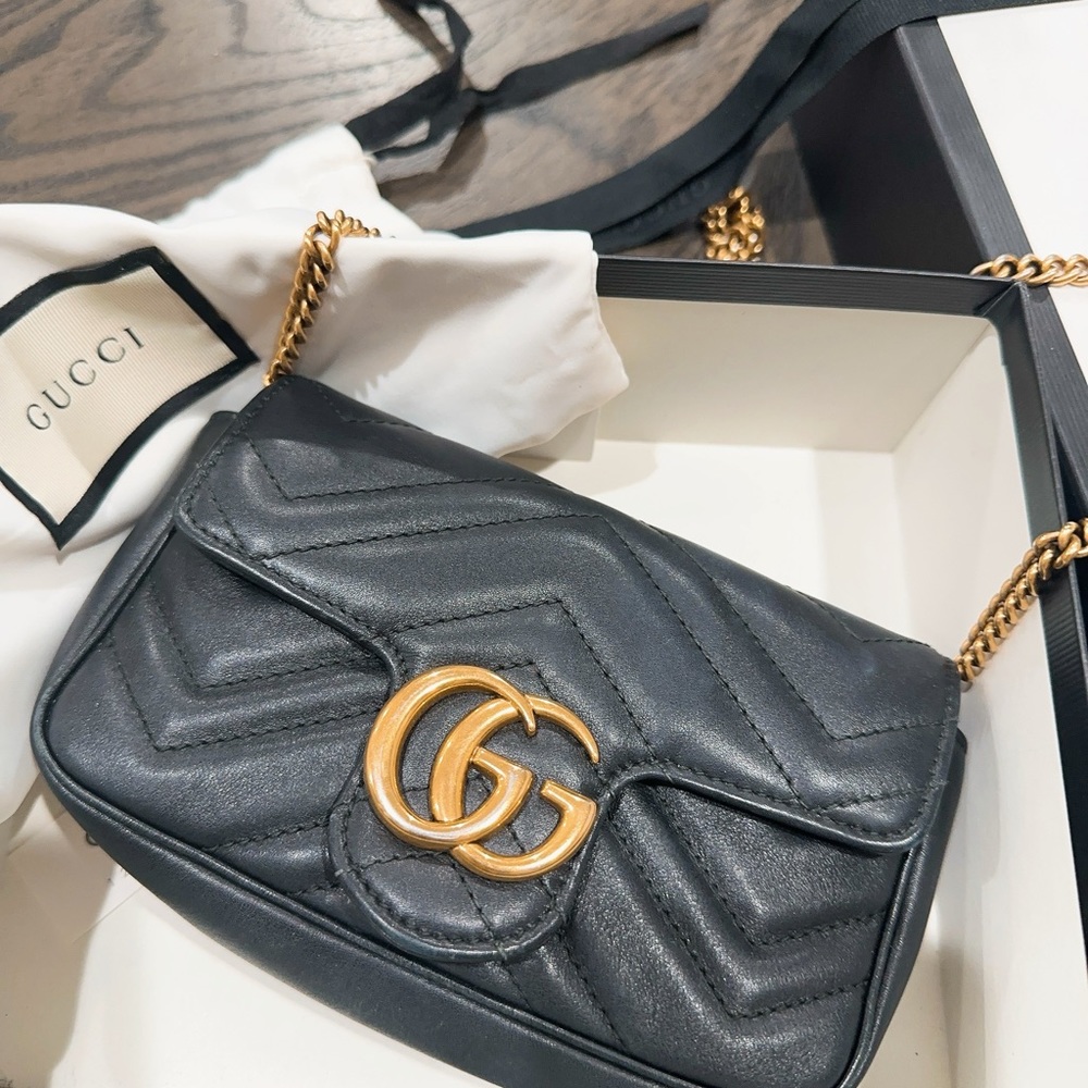 Gucci Marmont Matelasse leather super mimi bag, used, very good condition - Picture 7 of 8